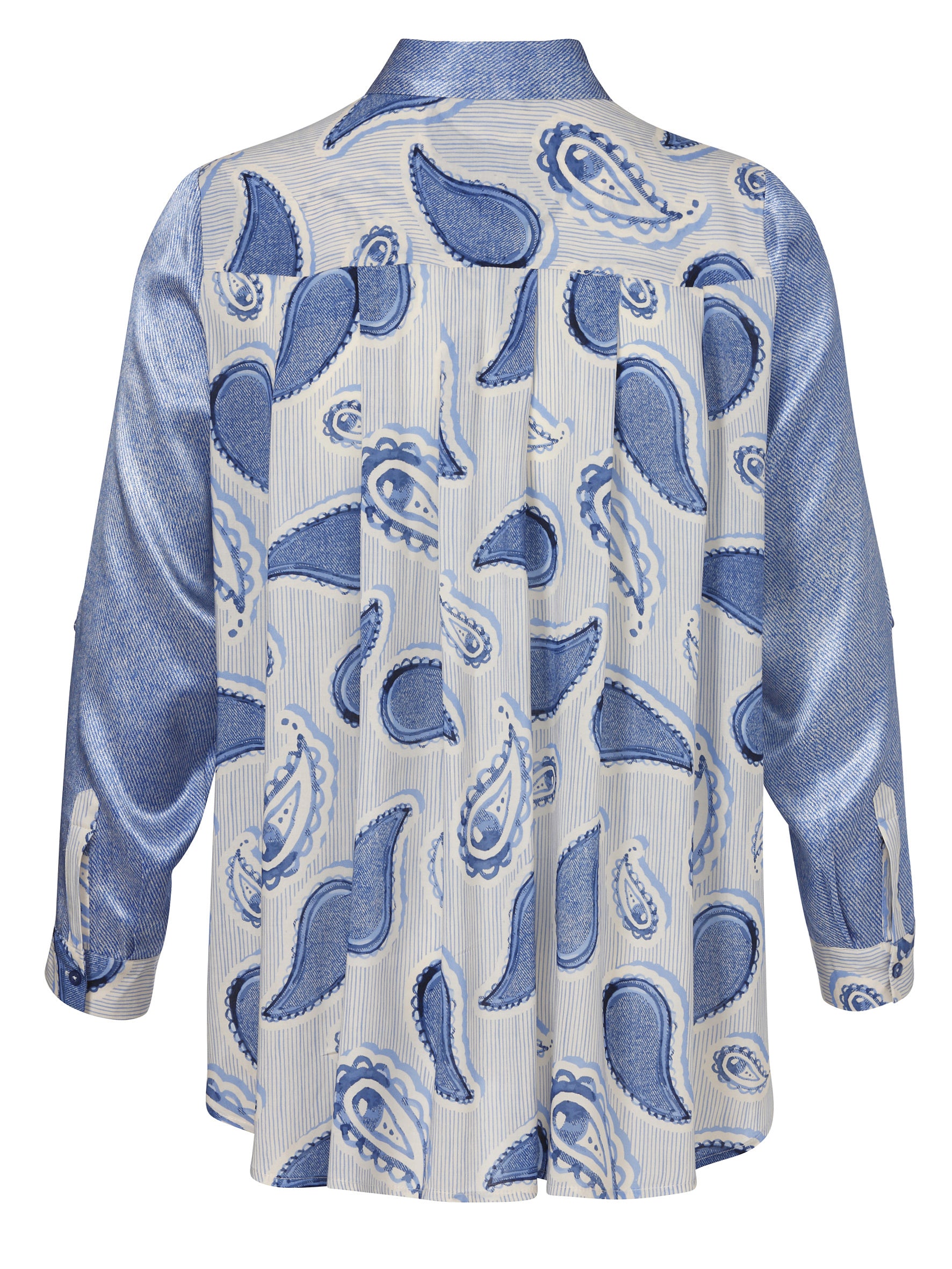 Bluse aus Viskose - 857-blue multicolor - Blau