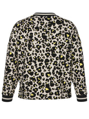 Sweatshirtjacke aus Viskosemix - 103-schwarz multicolor - Beige