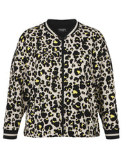 Sweatshirtjacke aus Viskosemix - 103-schwarz multicolor - Beige