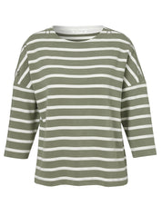 Strickpullover aus Viskosemix - 530950-salbei / ecru - Grün