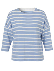 Strickpullover aus Viskosemix - 870950-hellblau / ecru - Blau