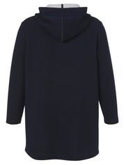 Sweatjacke mit Kapuze - 800171-marine / silber mel - Blau