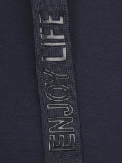 Sweatjacke mit Kapuze - 800171-marine / silber mel - Blau