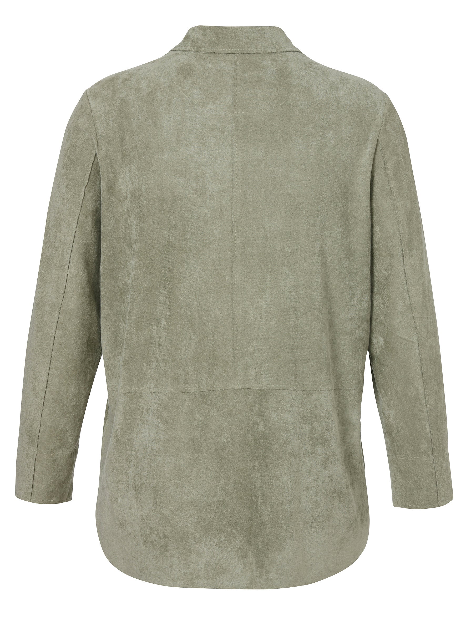 Bluse aus Velours - 530-salbei - Grün