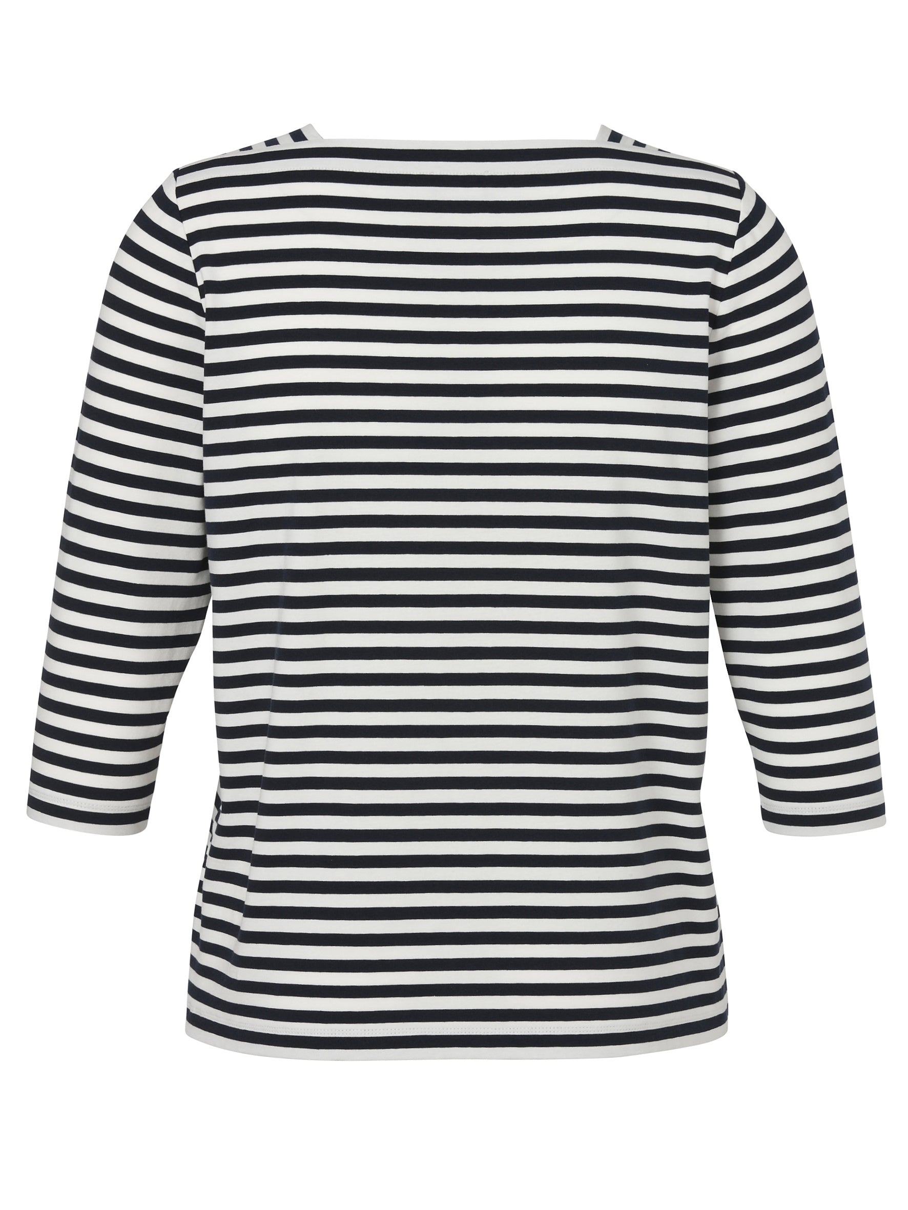 T-Shirt aus Baumwollmix - 800950-marine / ecru - Blau