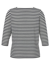 T-Shirt aus Baumwollmix - 800950-marine / ecru - Blau