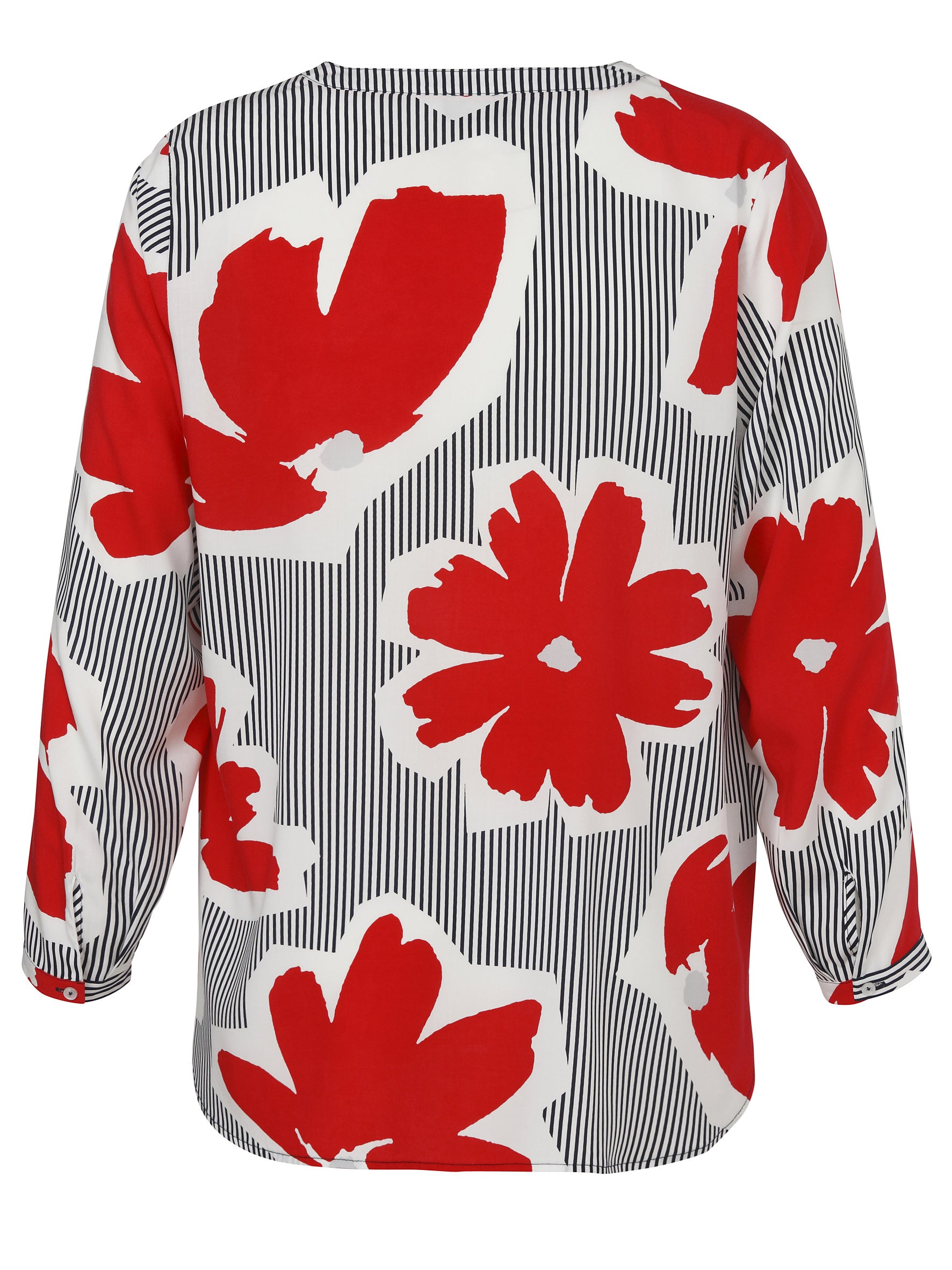 Bluse gemustert aus Viskose - 803-marine multicolor - Blau