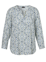 Bluse aus Viskose - 533-salbei multicolor - Grün