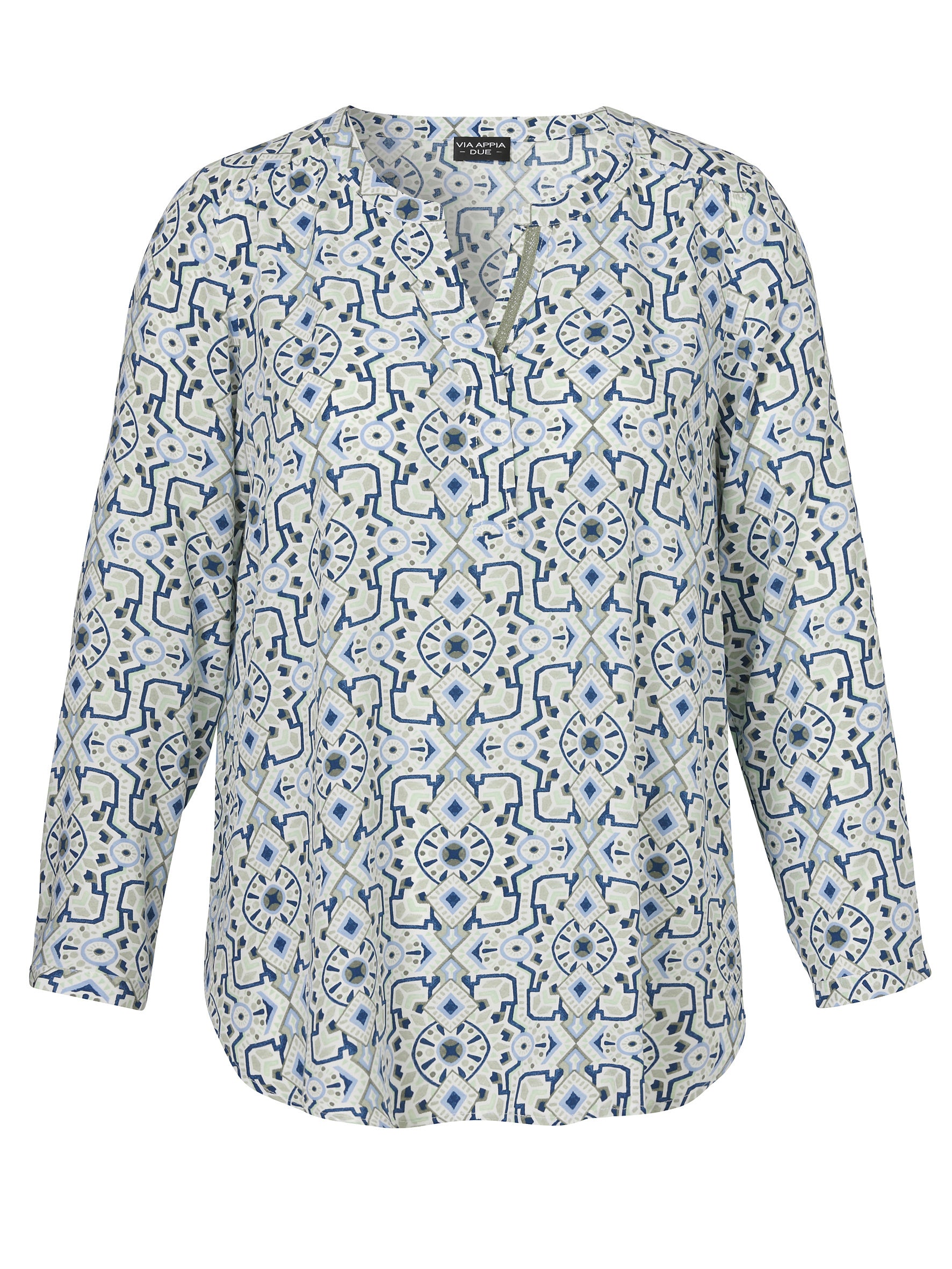 Bluse aus Viskose - 533-salbei multicolor - Grün