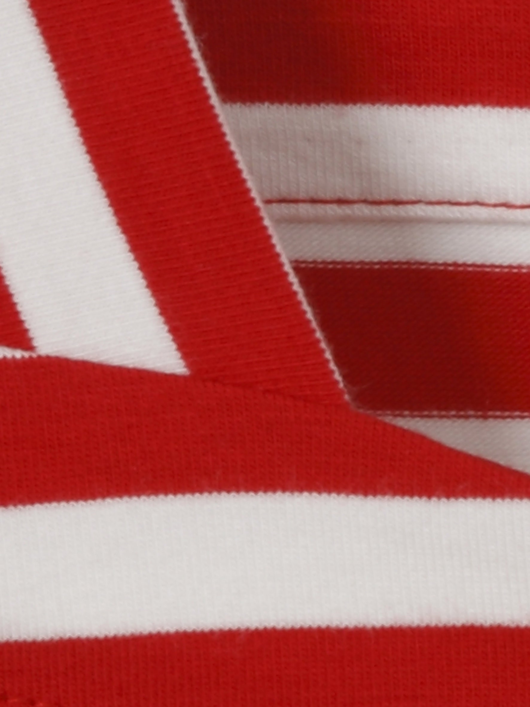 T-Shirt aus Baumwollmix - 350950-rot / ecru - Rot