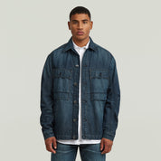 Jeansjacke MOSA - J174-antique jadeite green - Blau