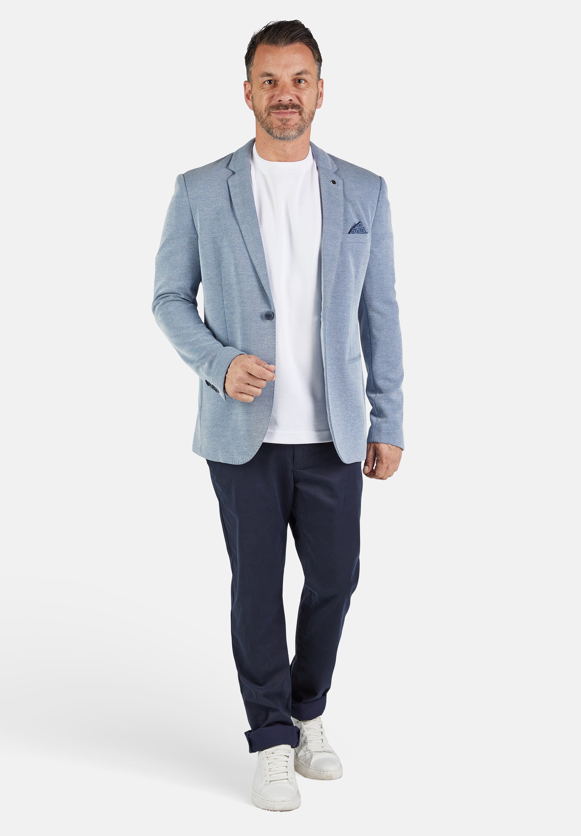 Sakko mit Paspeltaschen - 43 - Blau