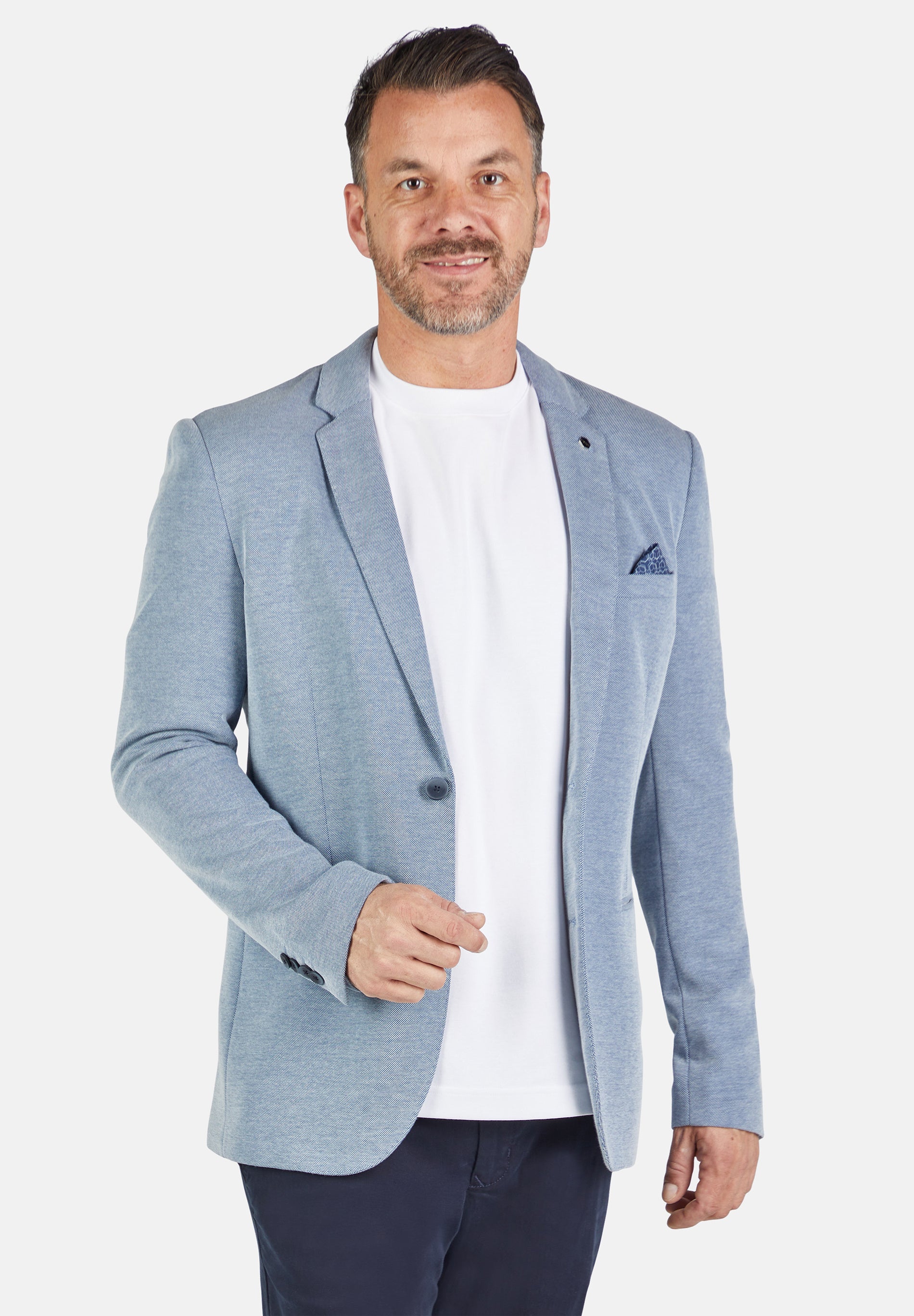 Sakko mit Paspeltaschen - 43 - Blau