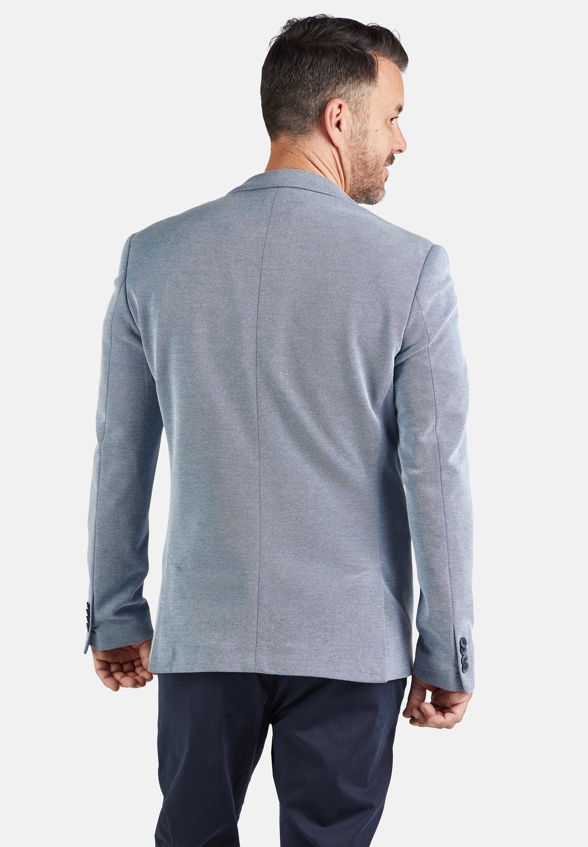 Sakko mit Paspeltaschen - 43 - Blau