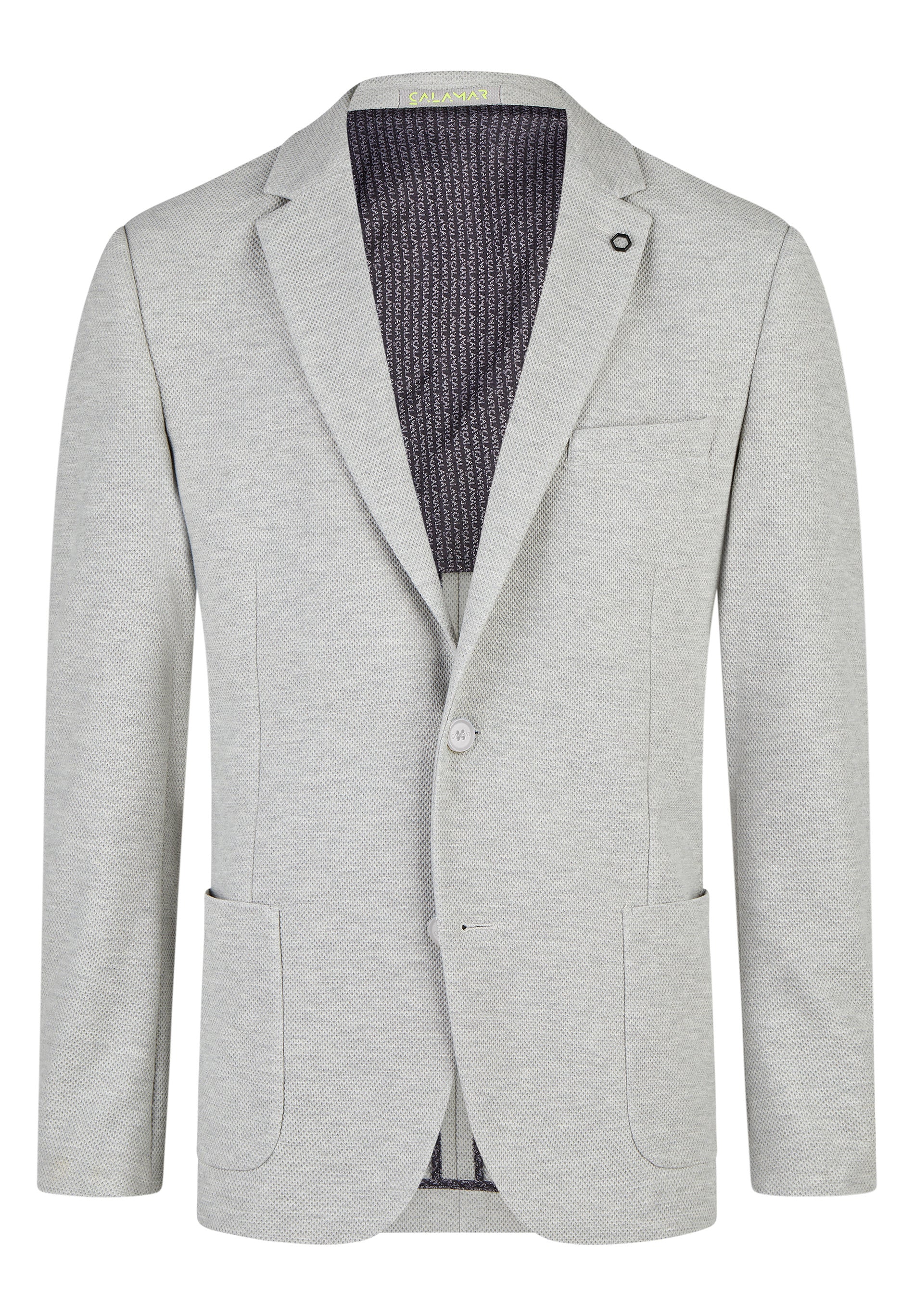 Sakko meliert mit aufgesetzten Taschen - 10 - Grau