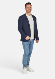 Sakko meliert mit aufgesetzten Taschen - 43 - Blau