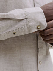 Leinenhemd Regular Fit - String - Braun