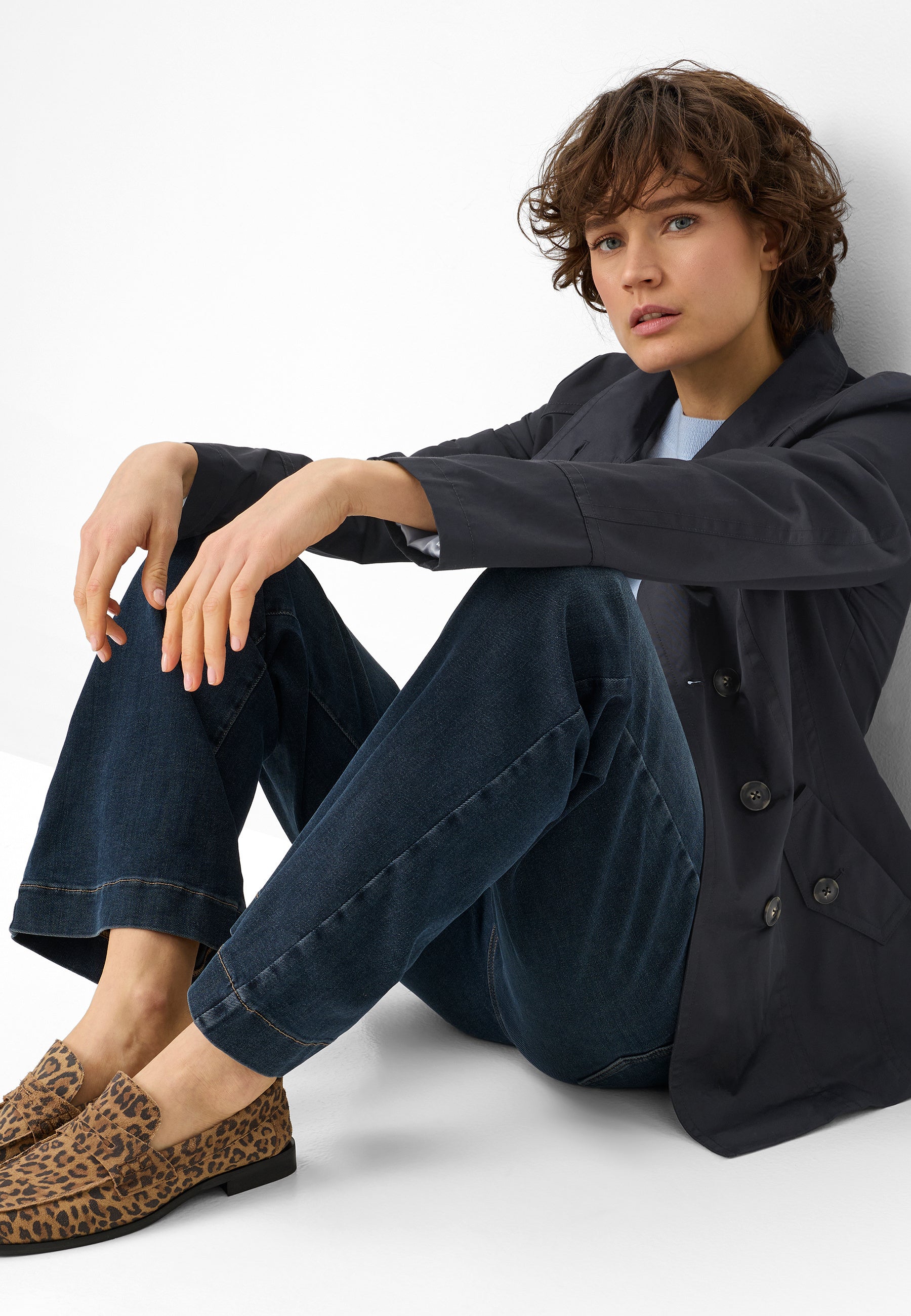 Übergangsjacke mit Stehkragen - 0093 - Blau