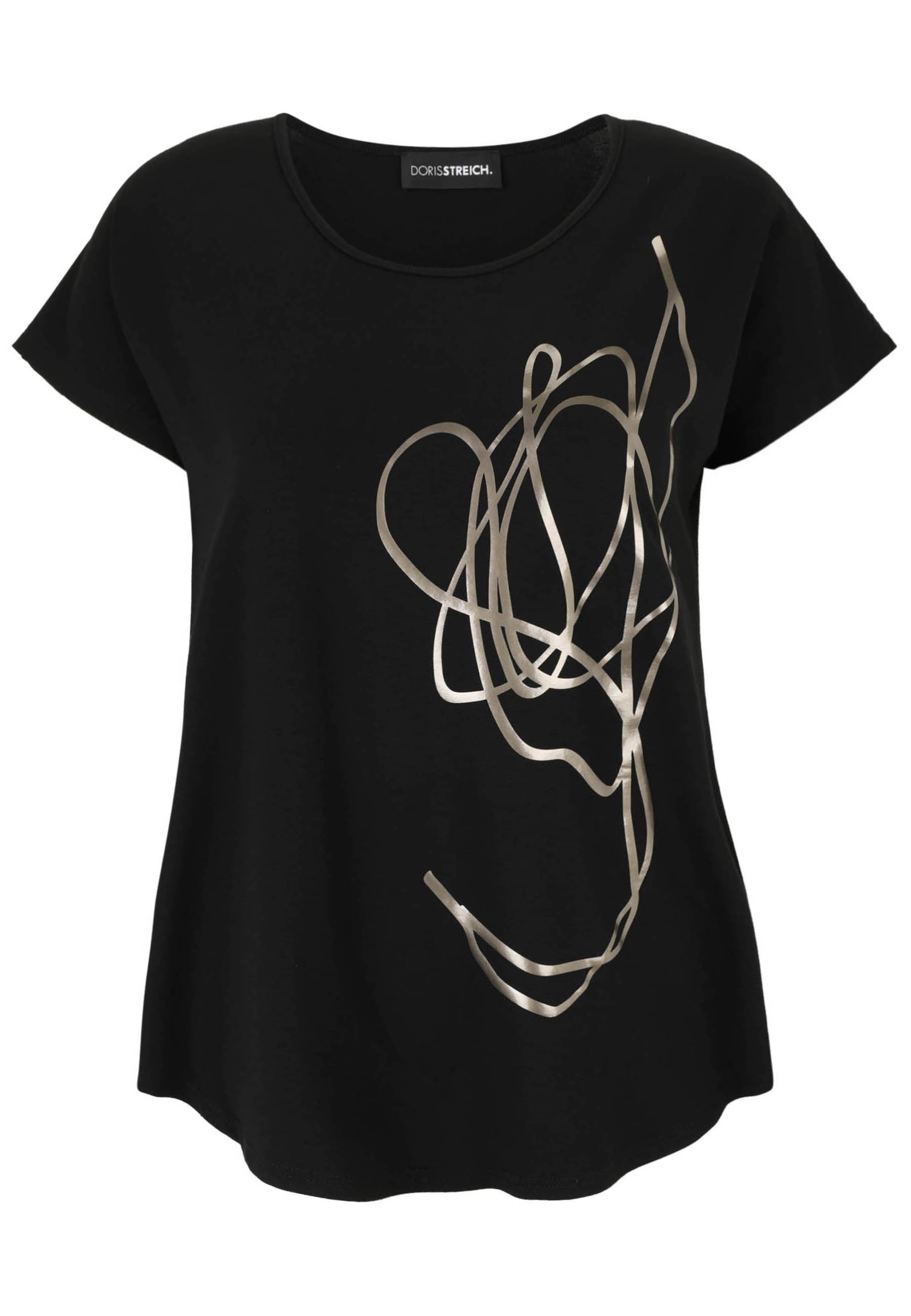 T-Shirt aus Viskose - 99-Schwarz - Schwarz