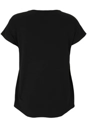 T-Shirt aus Viskose - 99-Schwarz - Schwarz
