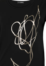 T-Shirt aus Viskose - 99-Schwarz - Schwarz