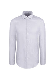 Hemd mit Kent-Kragen aus Baumwolle Slim Fit - 05 - Beige