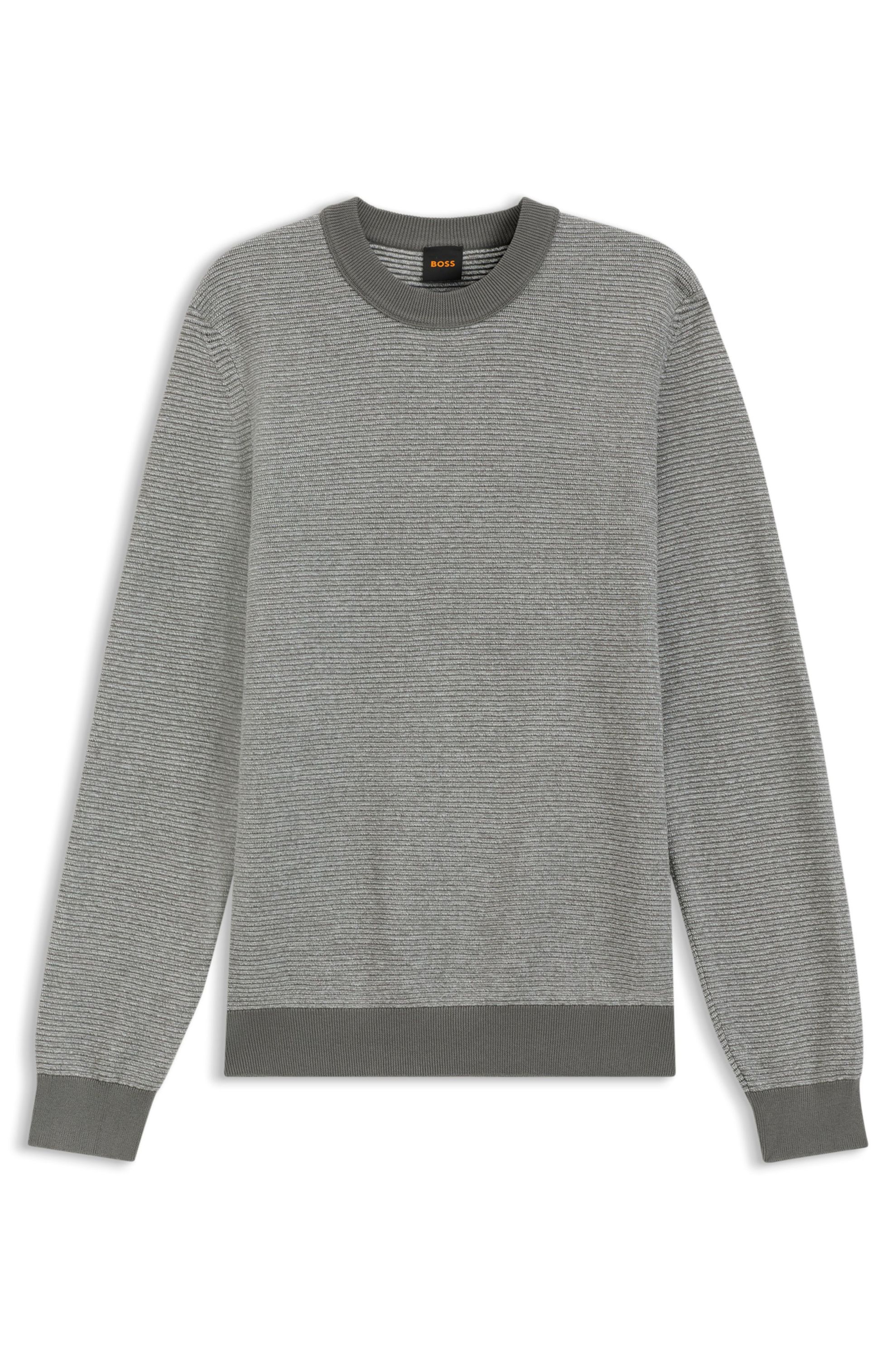 Strickpullover aus Baumwollmix - 076-Open Grey - Grau