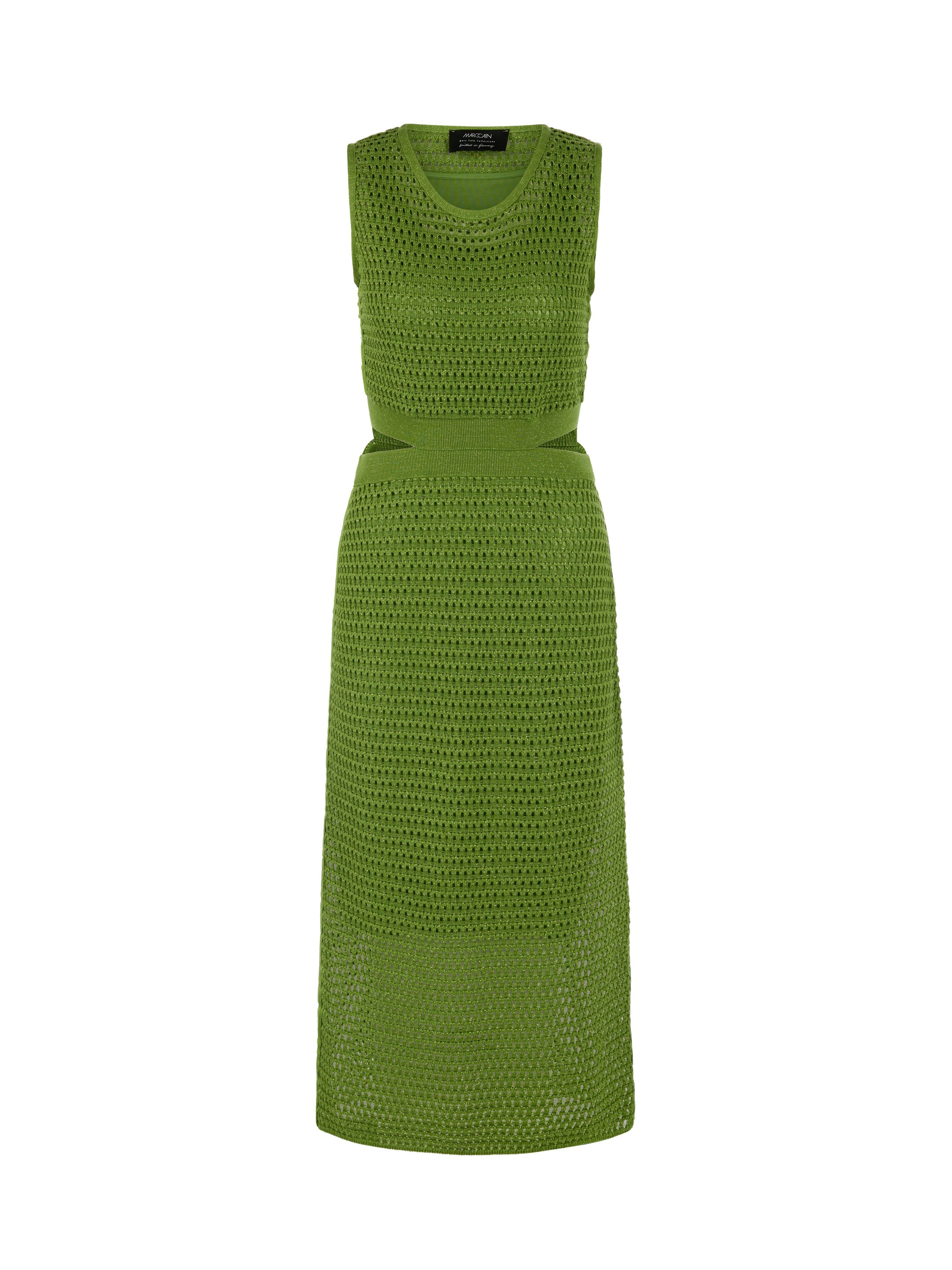 Ajourkleid Midi aus Bio-Baumwolle - 526 - Grün