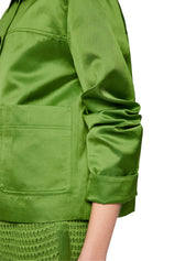 Overshirt aus schimmerndem  Viskosemix - 526 - Grün