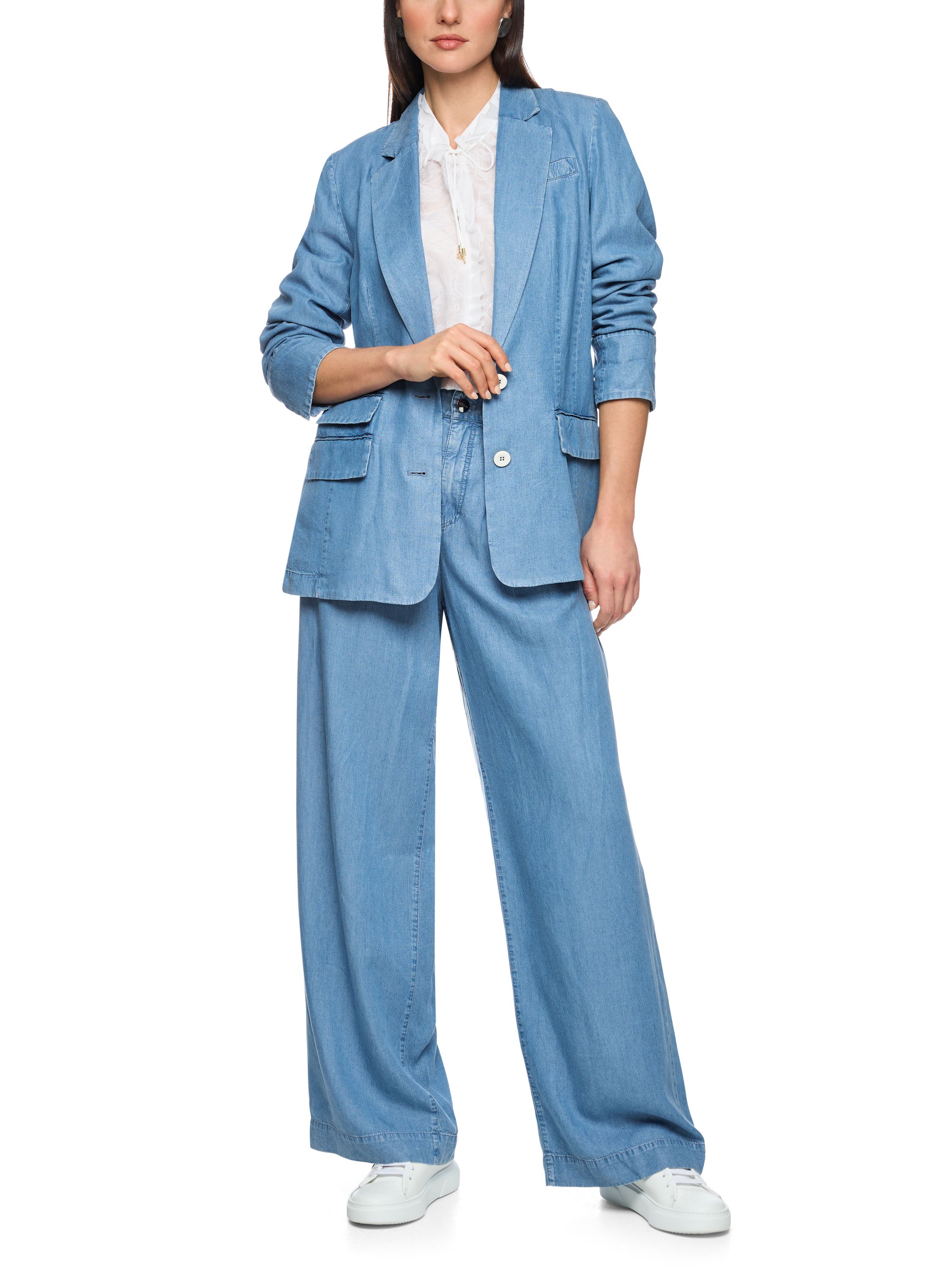 Blazer oversized aus Lyocell - 350 - Blau