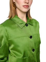 Overshirt aus schimmerndem  Viskosemix - 526 - Grün