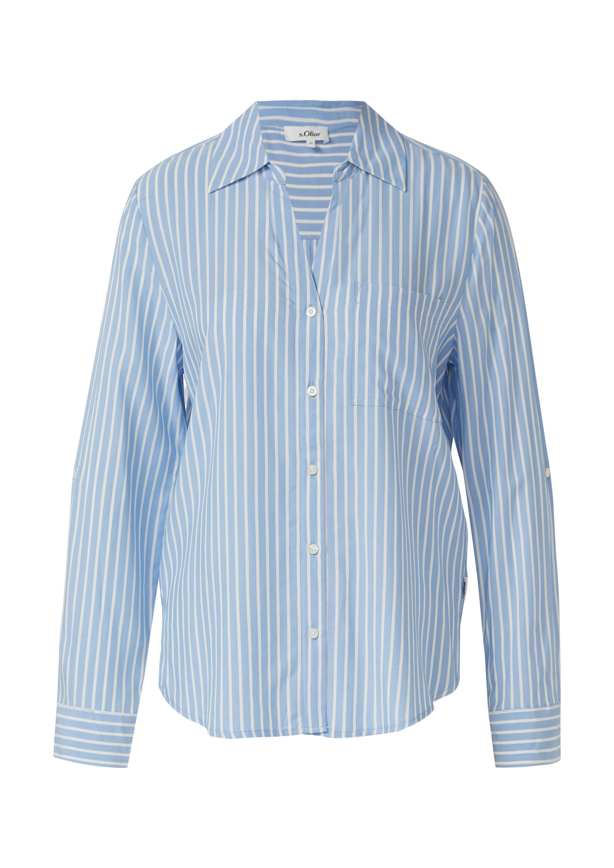 Bluse aus Viskose - 51G0-BLUE - Blau