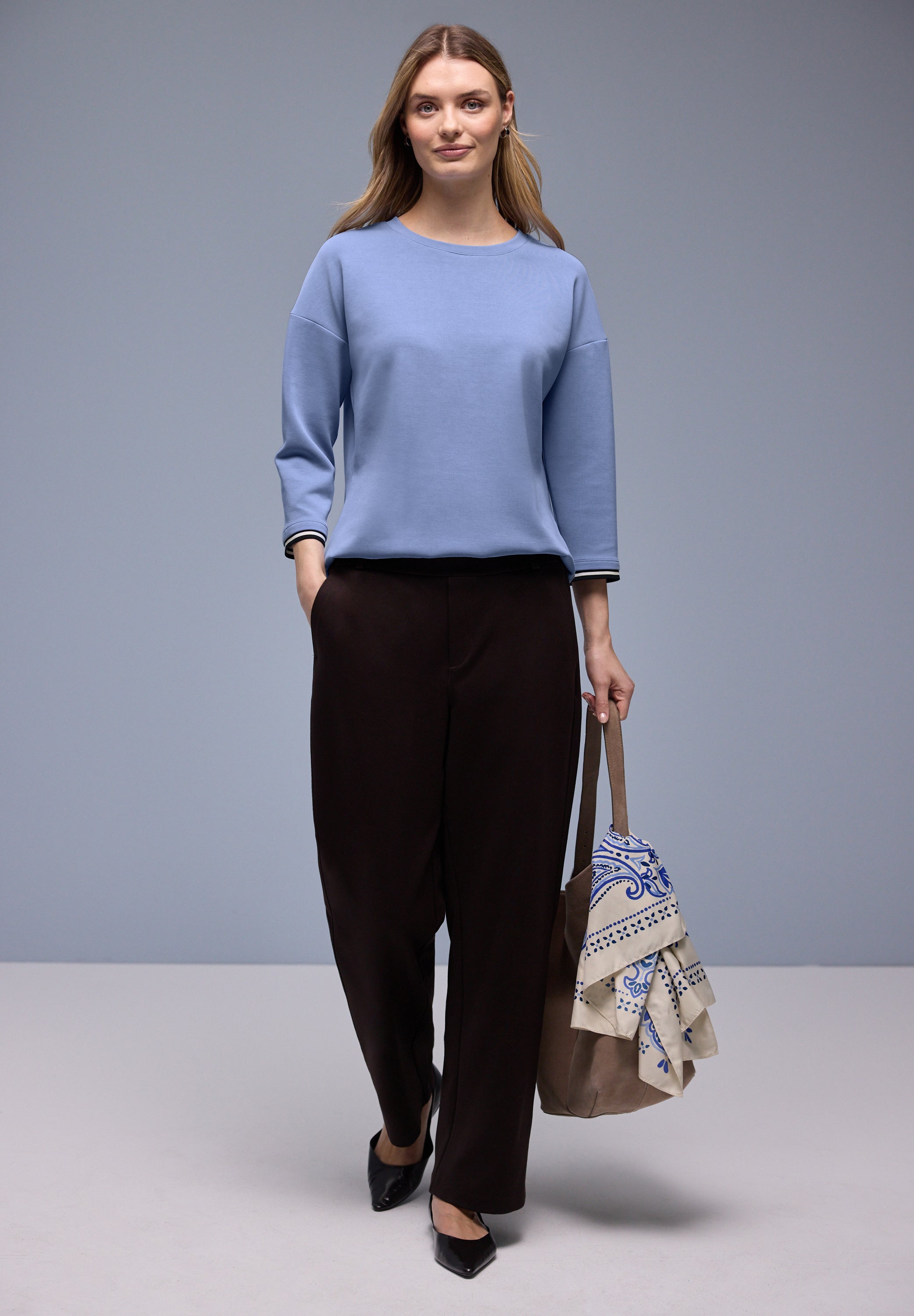 Sweatshirt aus Modalmix - 17453-bonnet blue - Blau