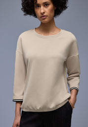 Sweatshirt aus Modalmix - 16667-cotton beige - Beige