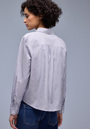 Bluse gestreift aus Baumwolle - 22289-original blue - Blau | Weiß