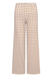 Schlupfhose KIMBERLY Wide Leg - 61-Braun gemustert - Braun