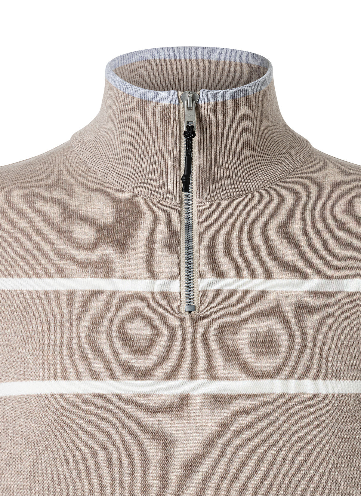 Stricksweater mit Reisverschluss - 131 - Beige