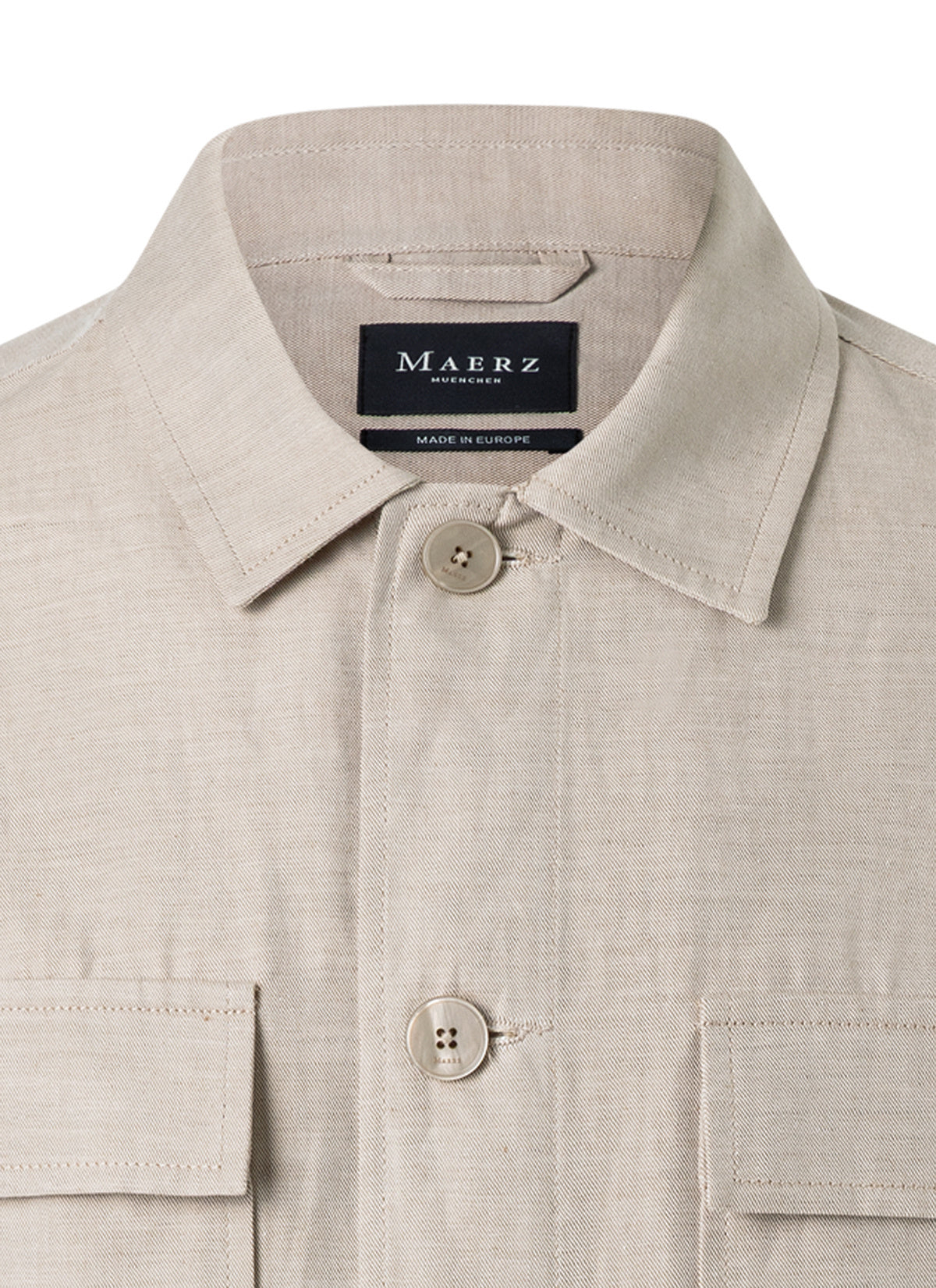 Overshirt aus Bio-Baumwollmix - 157 - Beige