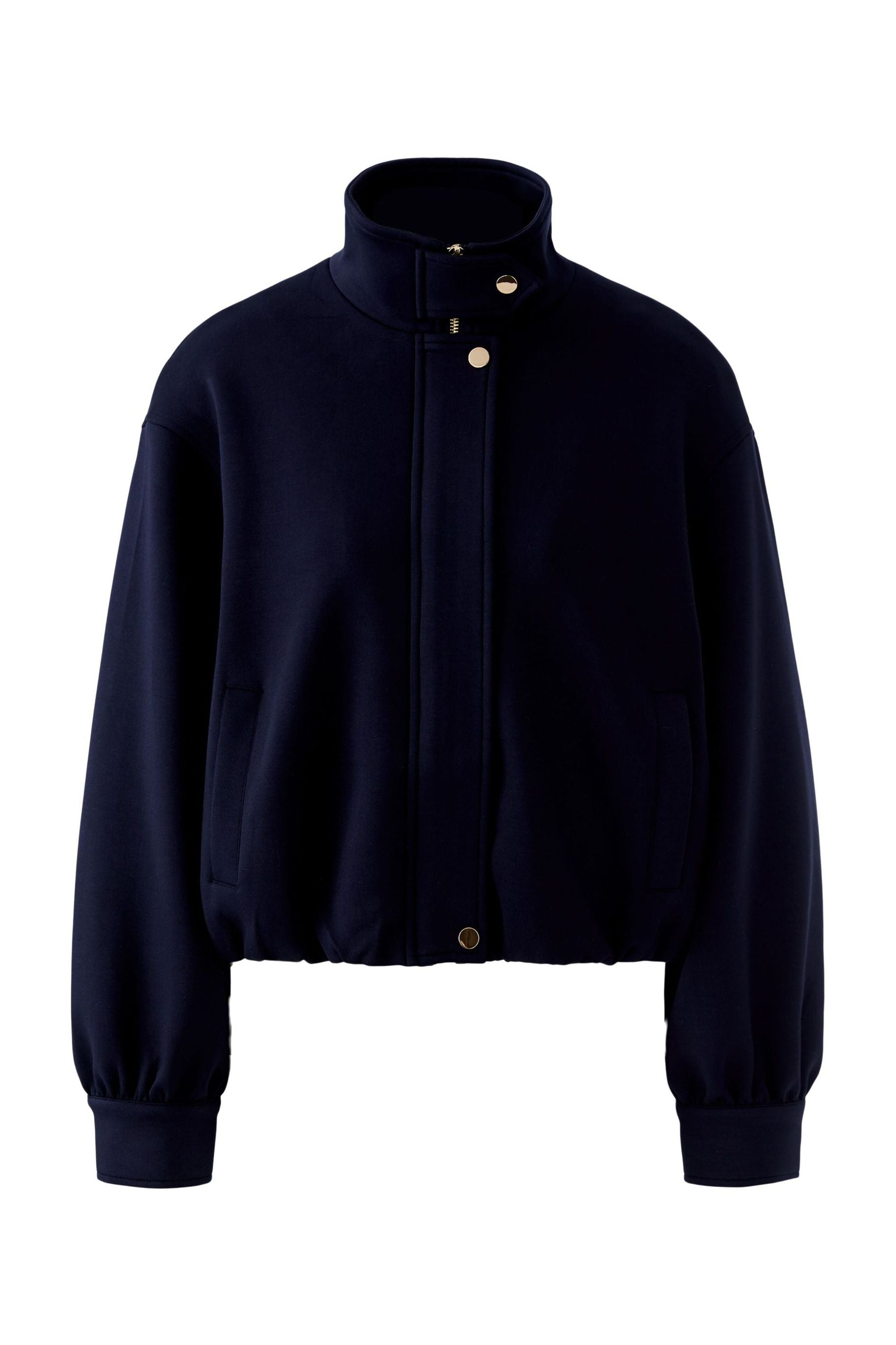 Blouson-Jacke aus Scuba - 5742-darkblue - Blau