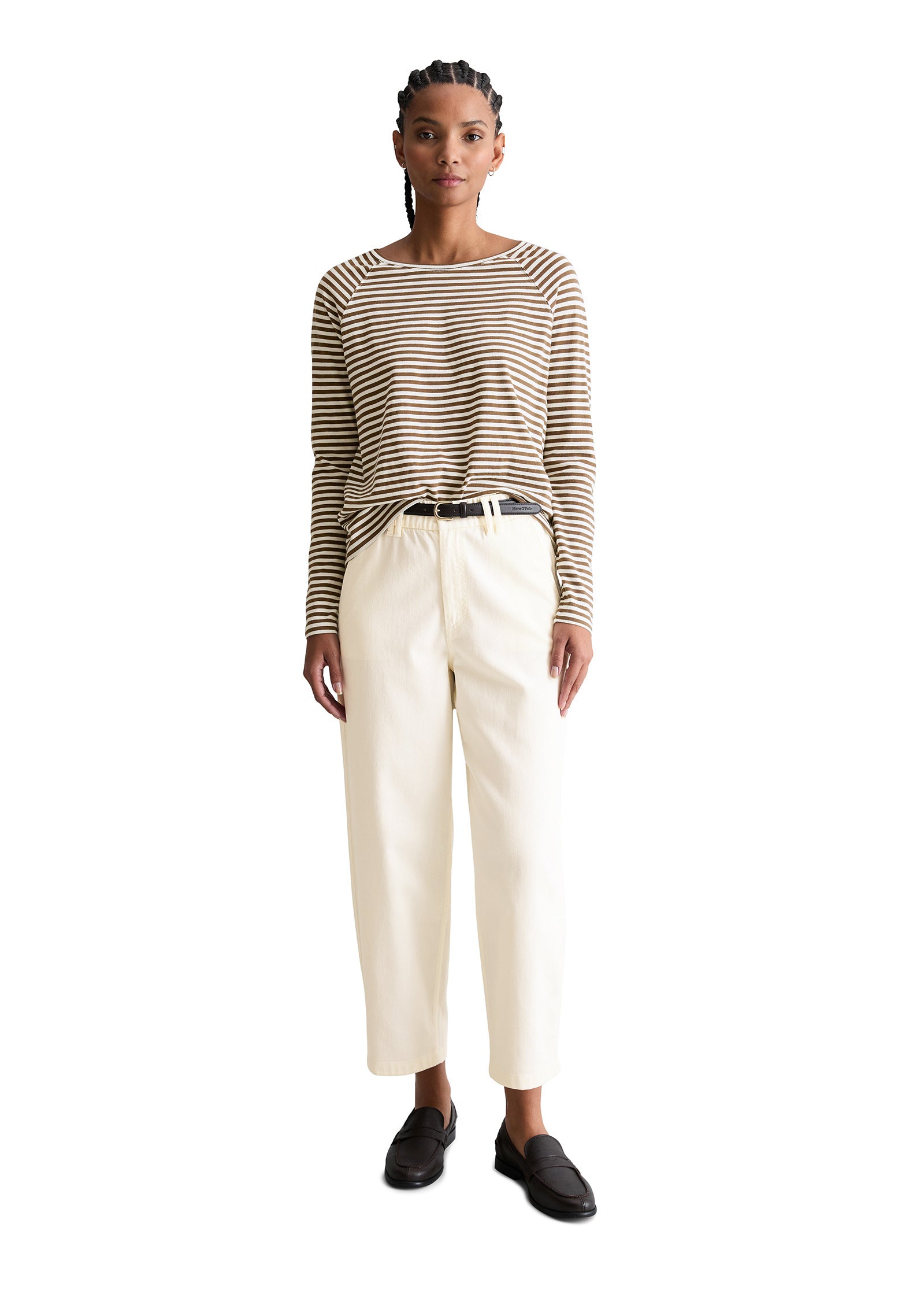 Langarmshirt Relaxed Fit - 1544-Dark Brown_Multi_02 - Braun