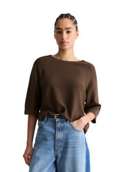 Strickpullover aus Baumwolle - 1386-Hazelnut Brown - Braun