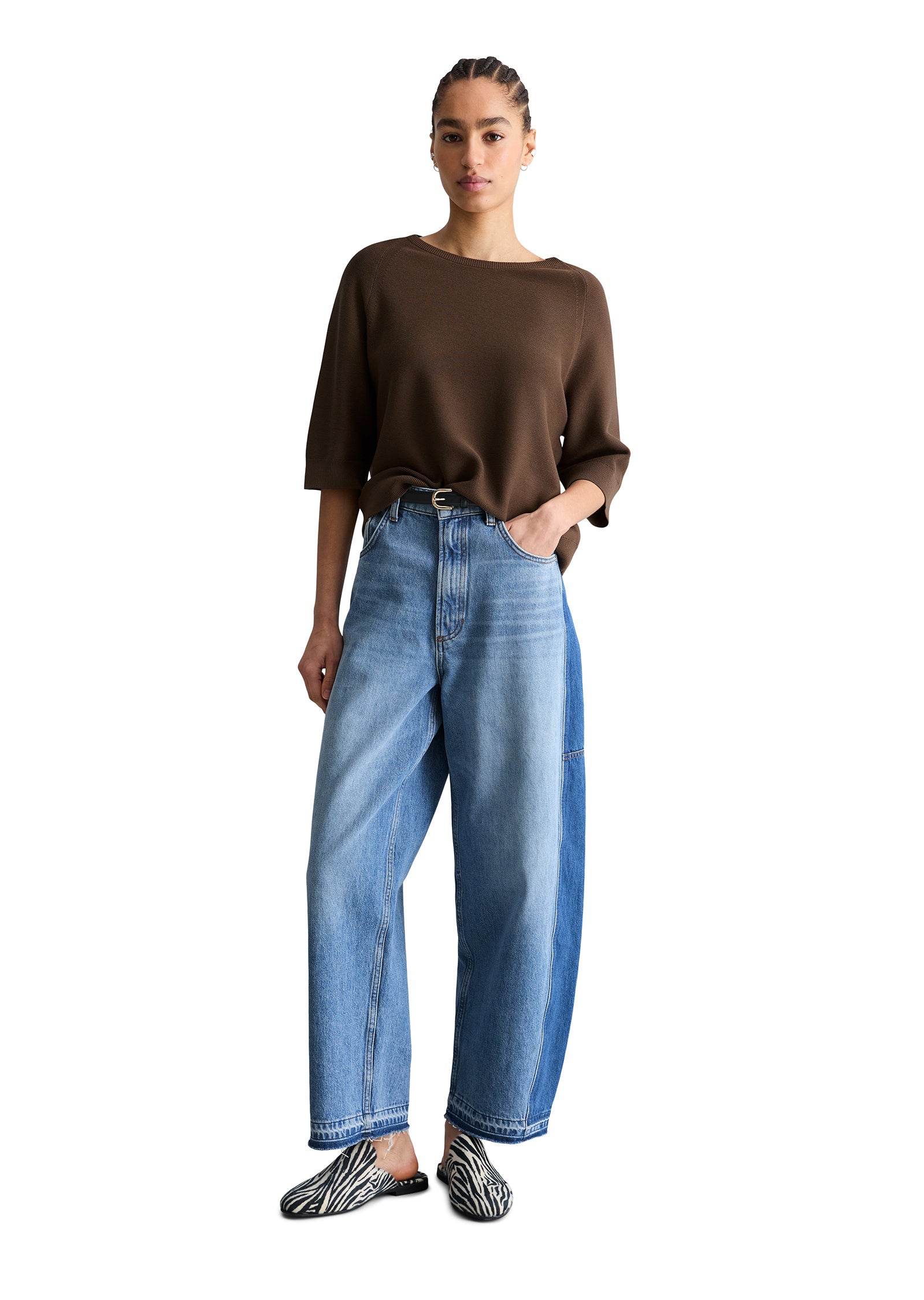 Strickpullover aus Baumwolle - 1386-Hazelnut Brown - Braun