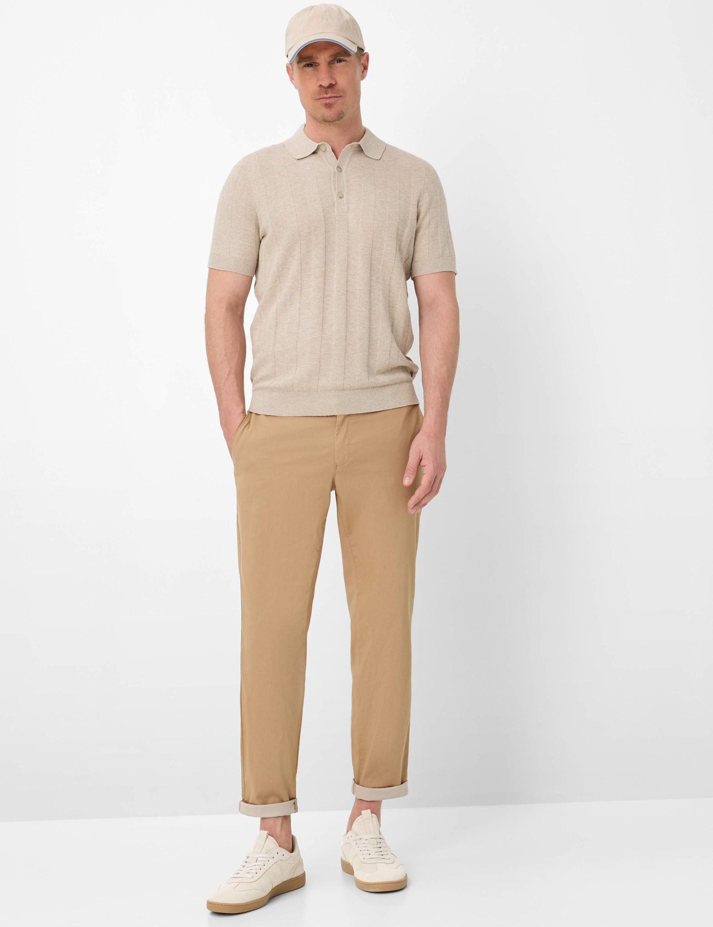 Strickpoloshirt Slim Fit STYLE PASCAL - 57-beach - Creme