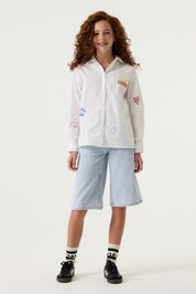 Bluse aus Baumwolle - 53-off white - Weiß