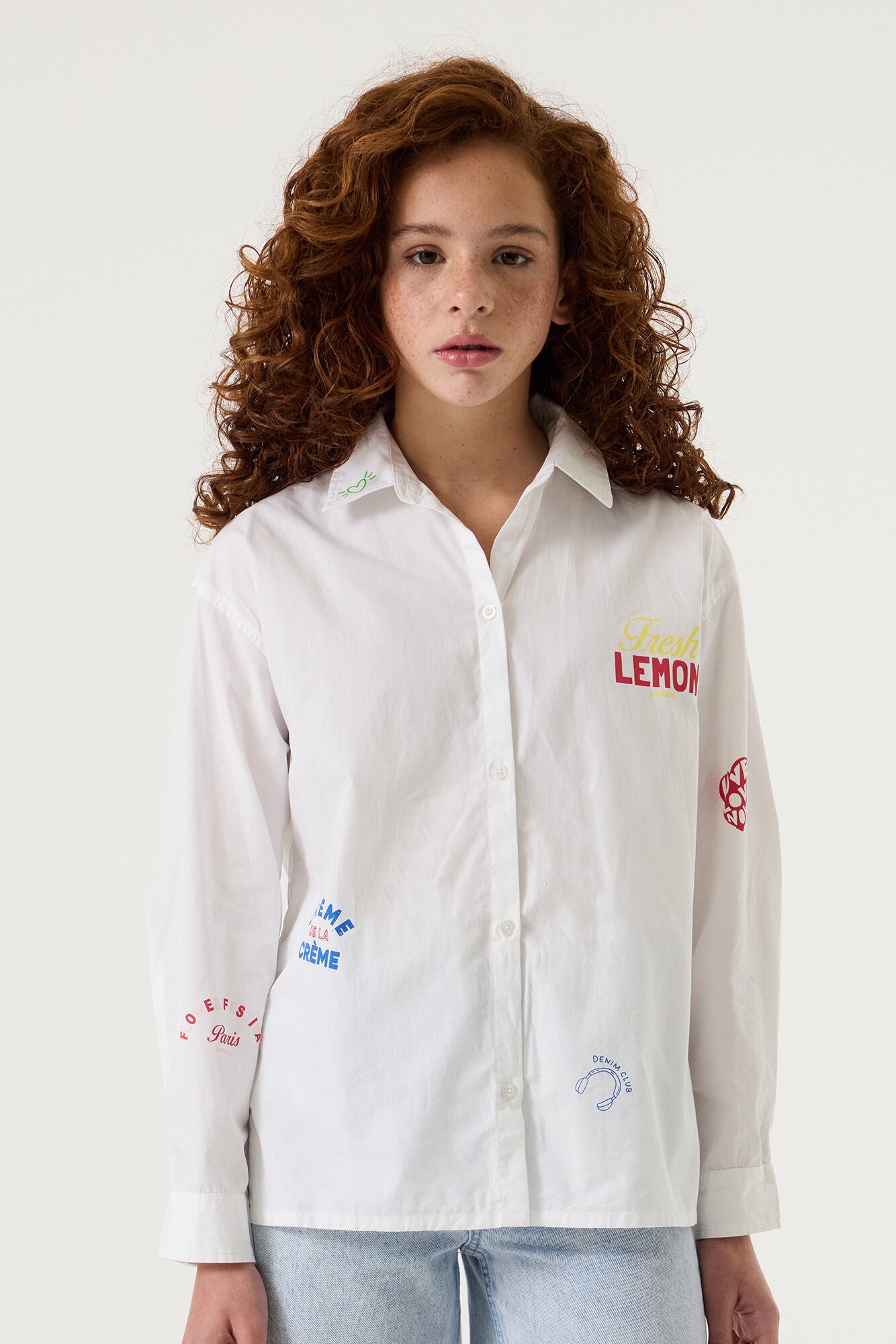 Bluse aus Baumwolle - 53-off white - Weiß