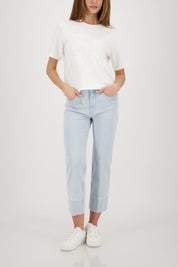 T-Shirt aus Modalmix - 102 off-white - Weiß