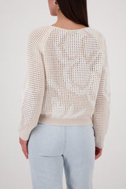 Strickpullover aus Baumwolle - 126 champagne beige gemustert - Beige