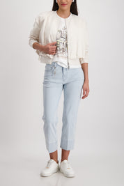 T-Shirt aus Baumwolle - 209 pastel yellow - Weiß