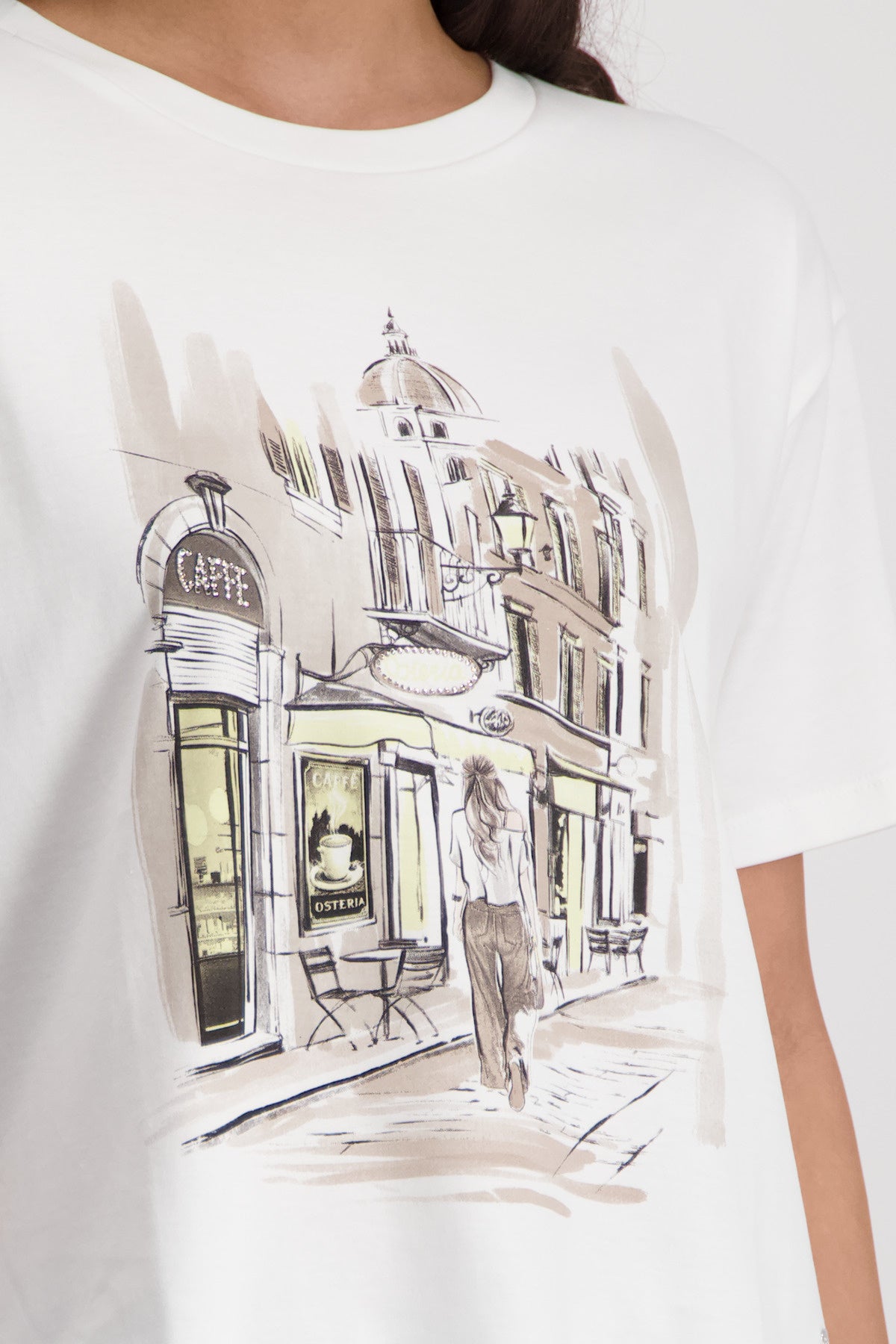 T-Shirt aus Baumwolle - 209 pastel yellow - Weiß