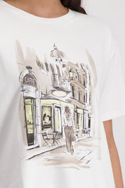 T-Shirt aus Baumwolle - 209 pastel yellow - Weiß